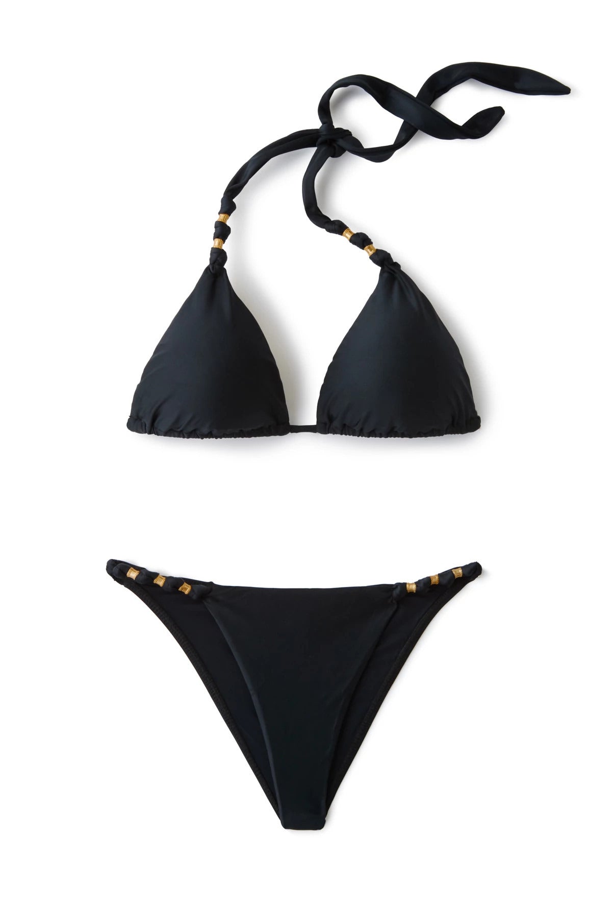 Vix Swimwear Women's Black Sliding Triangle Bikini Top