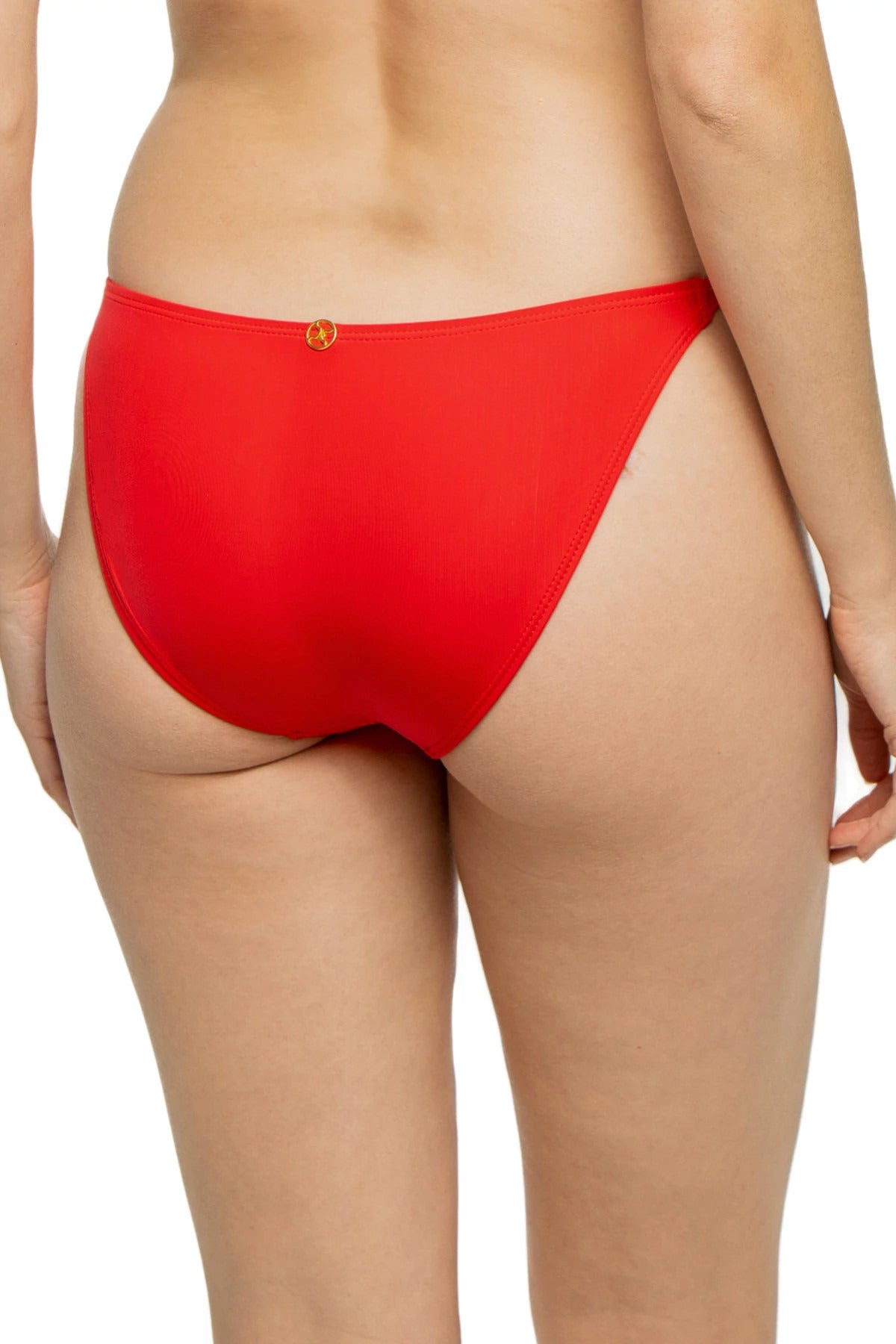 Vix Swimwear Women's Paula Tab Side Hipster Bikini Bottom - RED POPPY