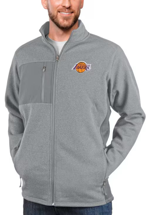 Antigua Los Angeles Lakers Mens Grey Course Medium Weight Jacket