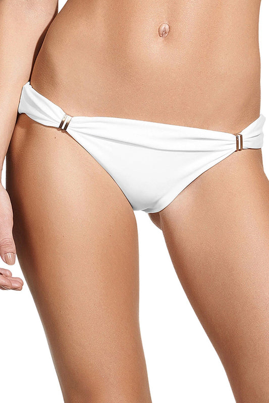 Vix Swimwear Women's White Bia Tube Banded Tab Hipster Bikini Bottom