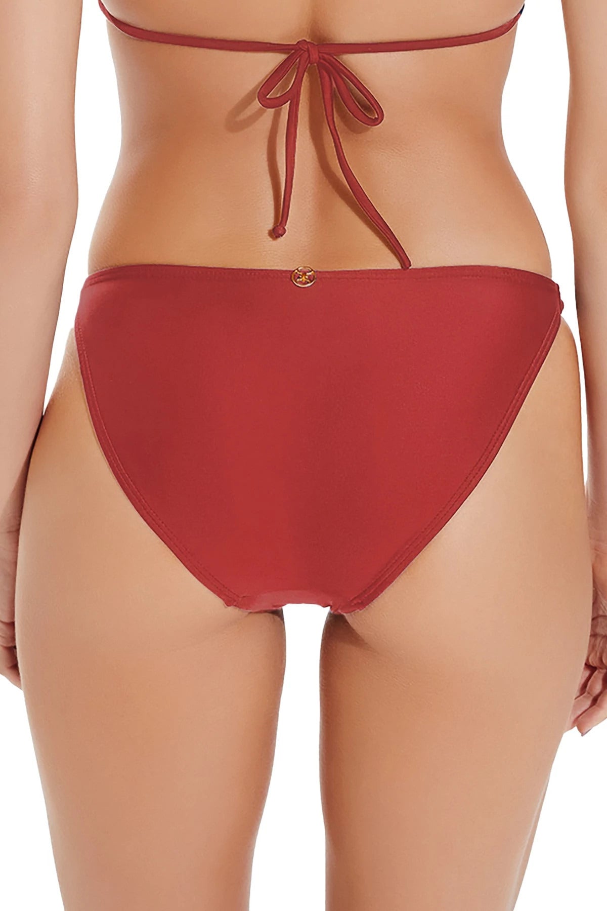 Vix Swimwear Women's Paula Tab Side Hipster Bikini Bottom - BRICK