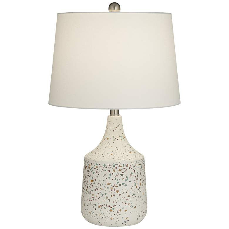 Lamps Plus 360 Lighting 23 1/2" High Modern Ivory Terrazzo Marble Table Lamp