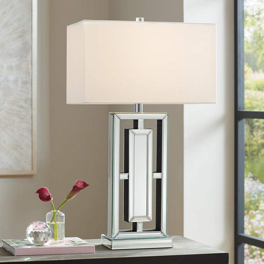 Lamps Plus 360 Lighting 29" High Rectangular Modern Mirrored Table Lamp