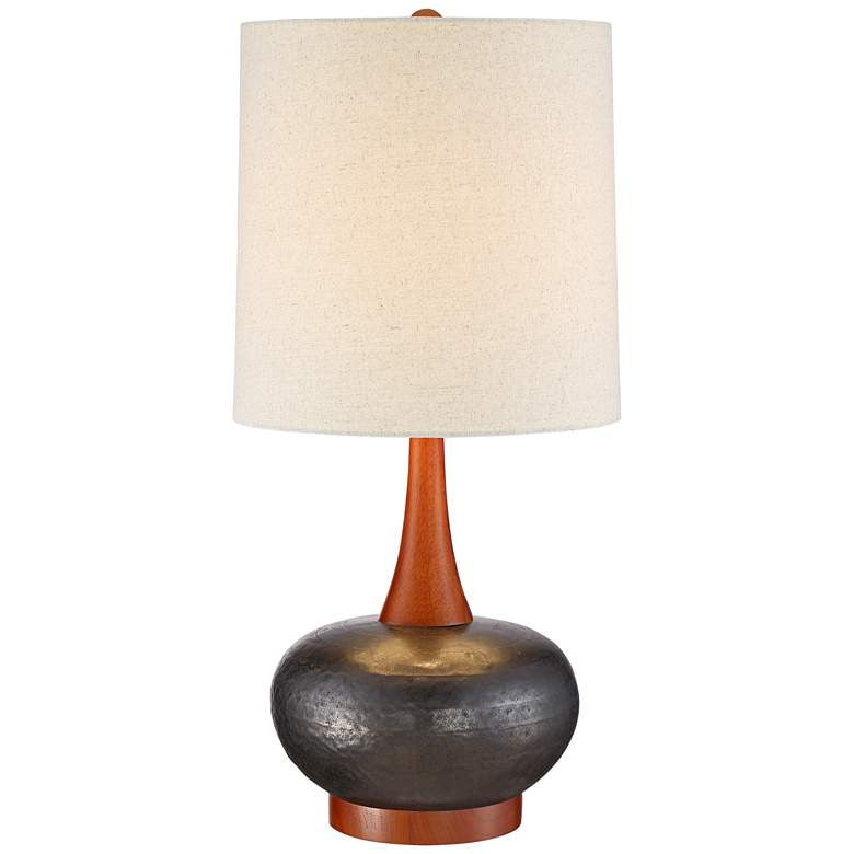 Lamps Plus 360 Lighting Andi 24 1/2" Wood and Ceramic Mid-Century Modern Lamp