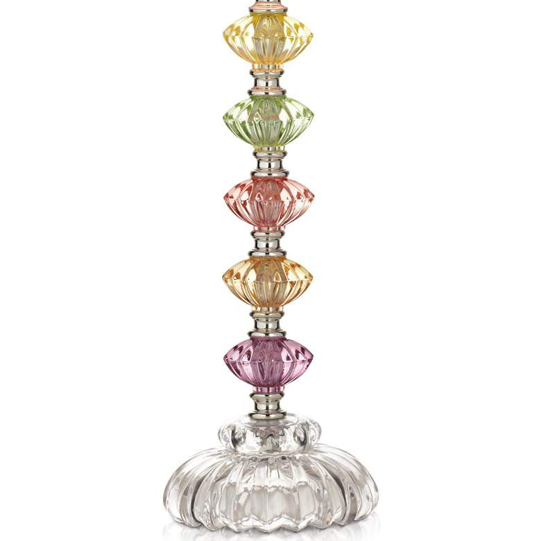 Lamps Plus 360 Lighting Bohemian Orchid 21" High Stacked Glass Table Lamp