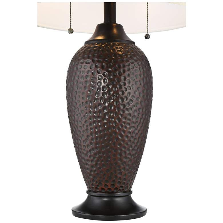 Lamps Plus 360 Lighting Cody 26" Hammered Oiled Bronze Table Lamp Set of 2