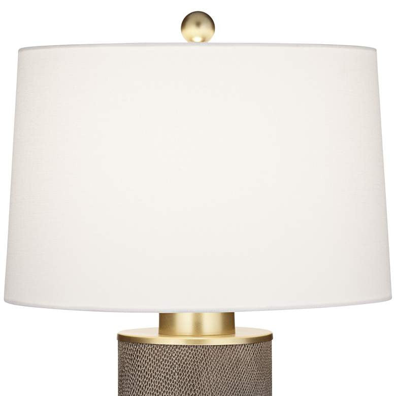 Lamps Plus 360 Lighting Gilson Gold Textured Gray Modern Ceramic Table Lamps Set of 2