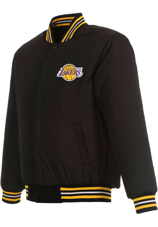 Los Angeles Lakers Mens Black Reversible Wool Heavyweight Jacket