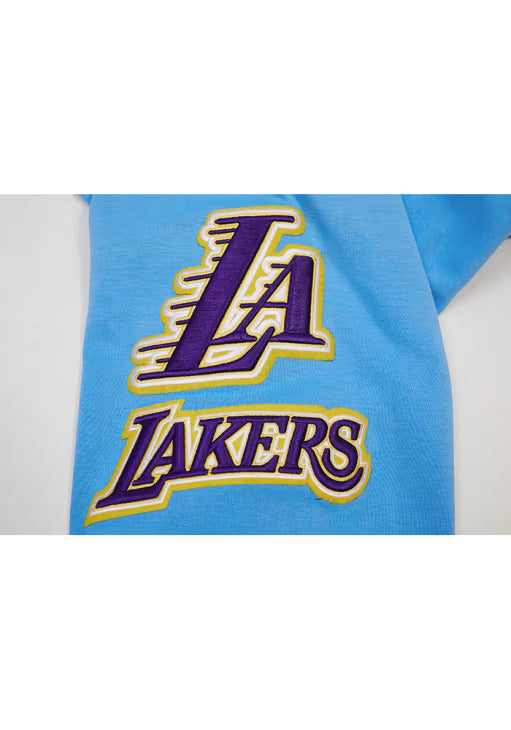 Pro Standard Los Angeles Lakers Mens Blue Chenille Long Sleeve Zip Fashion