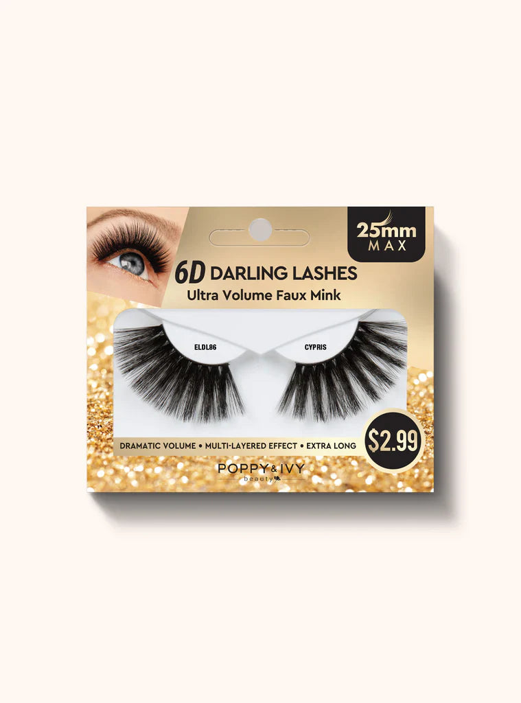 Absolute New York Women's Poppy & Ivy 6D Darling Lashes 25mm Eyelashes- Ultra Volume Faux Mink 2