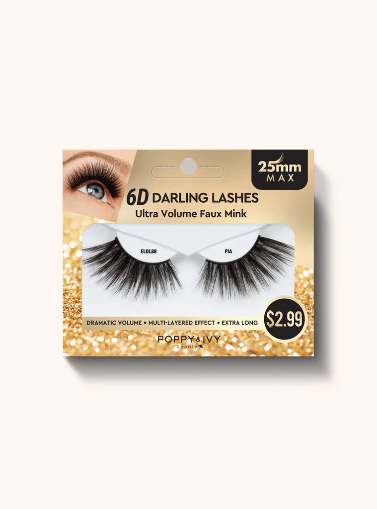 Absolute New York Women's Poppy & Ivy 6D Darling Lashes 25mm Eyelashes- Ultra Volume Faux Mink 3