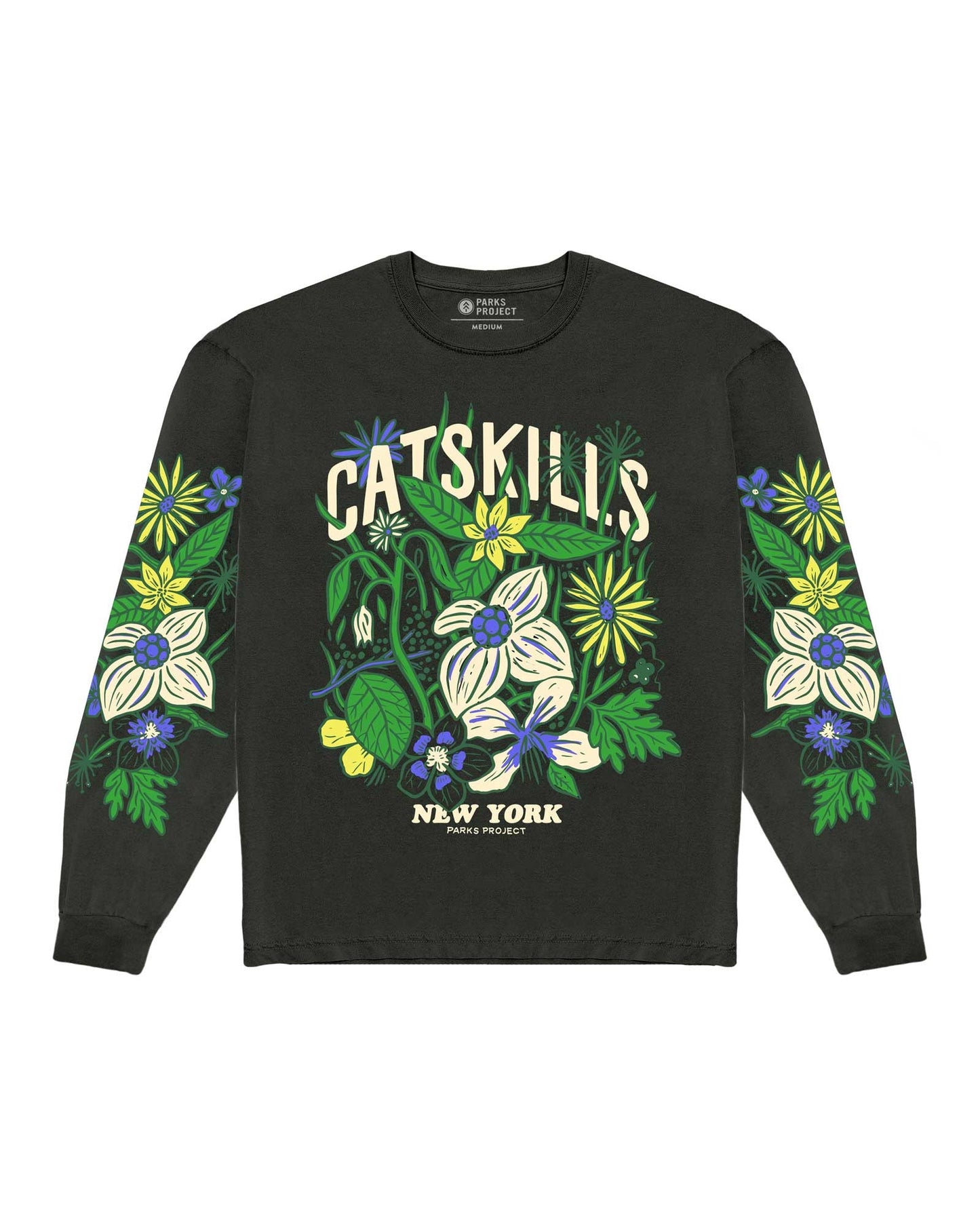 Parks Project Catskills Flower Patch Long Sleeve Tee - Black