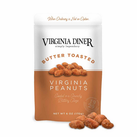 Virginia Diner Butter Toasted Peanuts Resealable Pouch