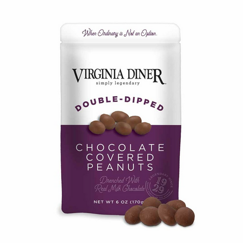 Virginia Diner Double-Dipped Chocolate Peanuts Resealable Pouch