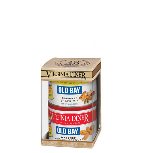 Virginia Diner Old Bay Peanuts and Old Bay Snack Mix Duo Gift Set