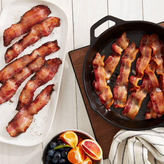 Virginia Diner Bacon Sampler, 5+ lbs. 2 pkgs. each of Thin-Sliced Smoked, Thick-Sliced Smoked, Peppered Bacon