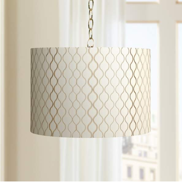 Lamps Plus Embroidered Hourglass Lamp Shade 16x16x11 (Spider)