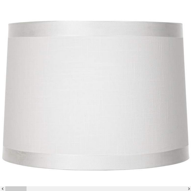 Lamps Plus White Fabric Drum Shade 13x14x10 (Spider)