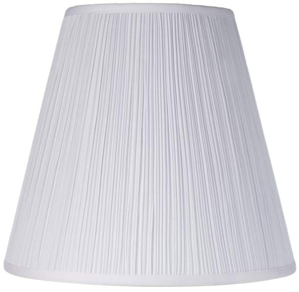 Lamps Plus Springcrest White Fabric Mushroom Pleated Shade 9x16x14.5 (Spider)