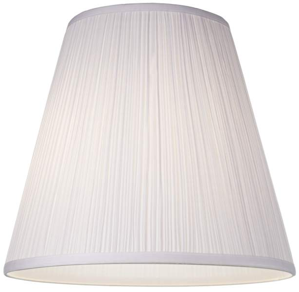 Lamps Plus Springcrest White Fabric Mushroom Pleated Shade 9x16x14.5 (Spider)