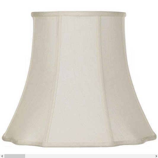 Lamps Plus Imperial Creme Bell Cut Corner Shade 10x16x14 (Spider)