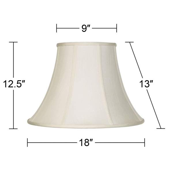 Lamps Plus Imperial Shade Creme White Bell Lamp Shade 9x18x13 (Spider)