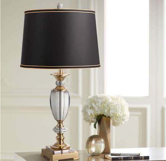 Lamps Plus Springcrest Black Lamp Shade with Black and Gold Trim 14x16x11 (Spider)