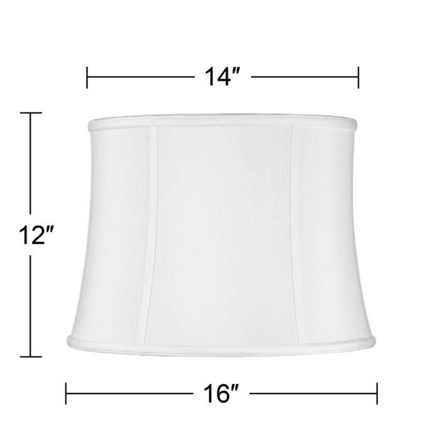 Lamps Plus Imperial Collection White Drum Lamp Shade 14x16x12 (Spider)
