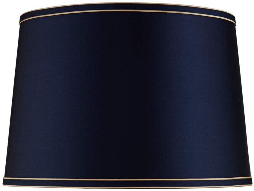 Lamps Plus Springcrest Navy Blue Shade with Navy and Gold Trim 14x16x11 (Spider)