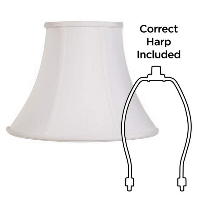 Lamps Plus Imperial Shade Collection White Bell 7x14x11 (Spider)