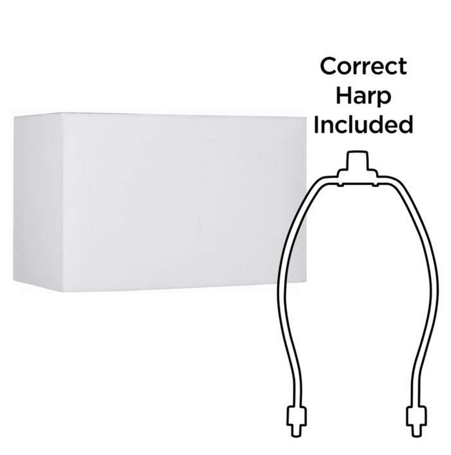Lamps Plus White Hardback Rectangular Lamp Shade 8/16x8/16x10 (Spider)