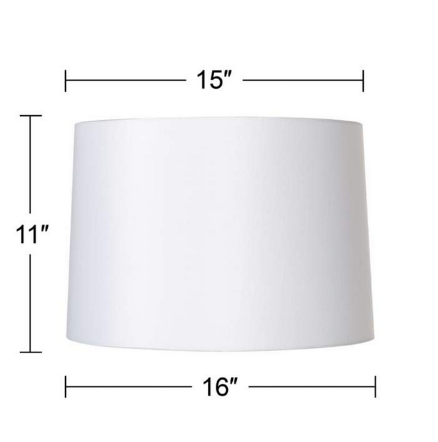 Lamps Plus Springcrest Collection White Fabric Hardback Lamp Shade 15x16x11 (Spider)