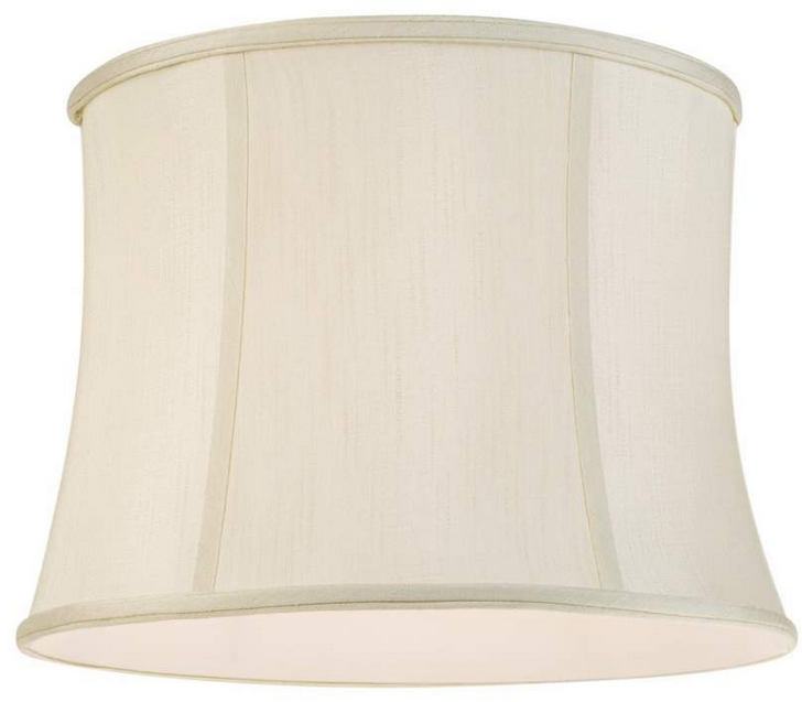 Lamps Plus Set of 2 Creme White Lamp Shades 14x16x12 (Spider)