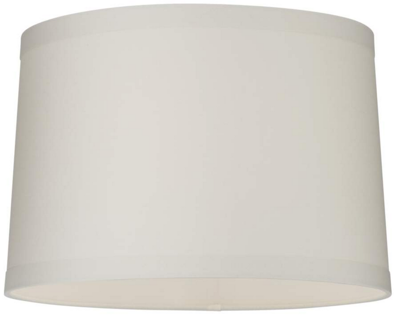 Lamps Plus Off-White Linen Set of 2 Drum Lamp Shades 15x16x11 (Spider)