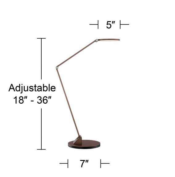 Lamps Plus Possini Euro Magnum French Bronze Finish Adjustable LED Desk Lamp