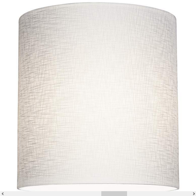 Lamps Plus Springcrest Collection White Tall Linen Drum Shade 14x14x15 (Spider)