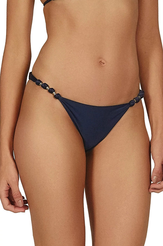 Vix Swimwear Women's Paula Tab Side Hipster Bikini Bottom - Navy
