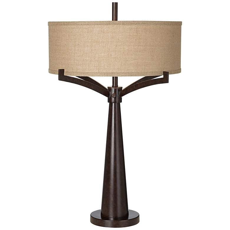 Lamps Plus Franklin Iron Tremont 31 1/2" Industrial Bronze 2-Light Table Lamp