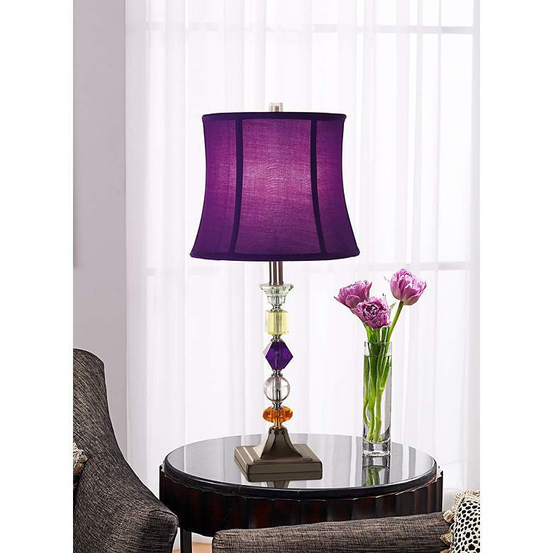 Lamps Plus 360 Lighting Bijoux 25 1/2" Modern Purple Table Lamp