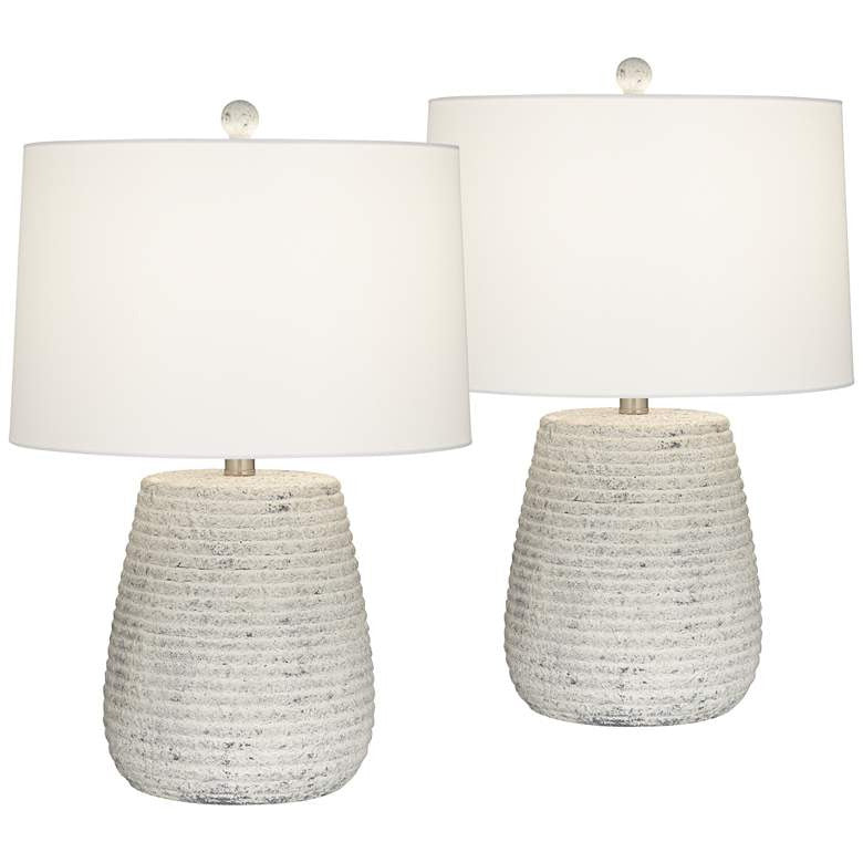 Lamps Plus Pacific Coast Lighting Sandstone 23" Modern Ceramic Lamps Set of 2