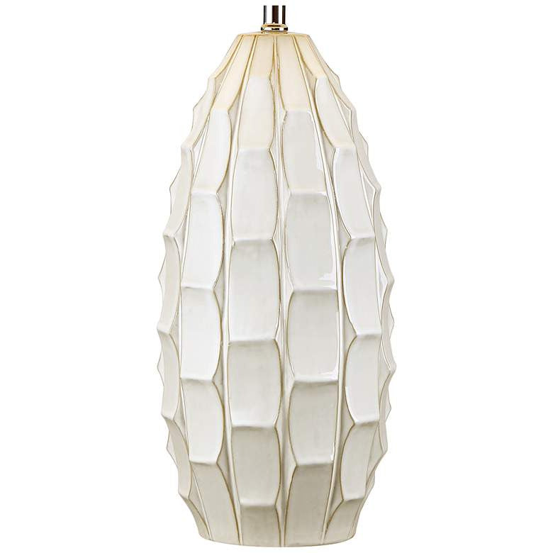 Lamps Plus Possini Euro Cosgrove 32 3/4" Oval White Modern Ceramic Table Lamp