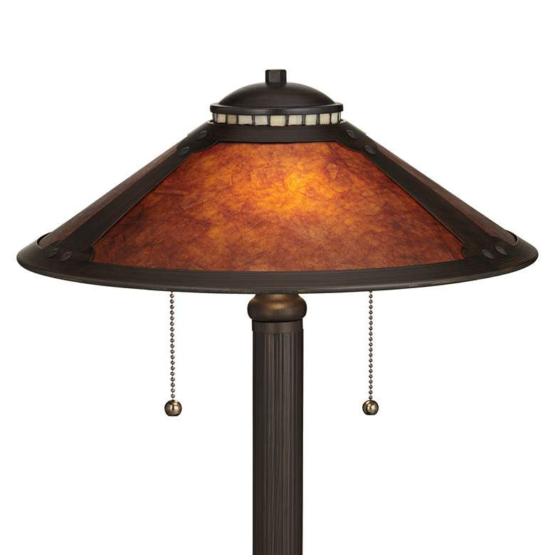 Lamps Plus Robert Louis Tiffany 18 1/2" High Mission-Style Mica Shade Accent Lamp