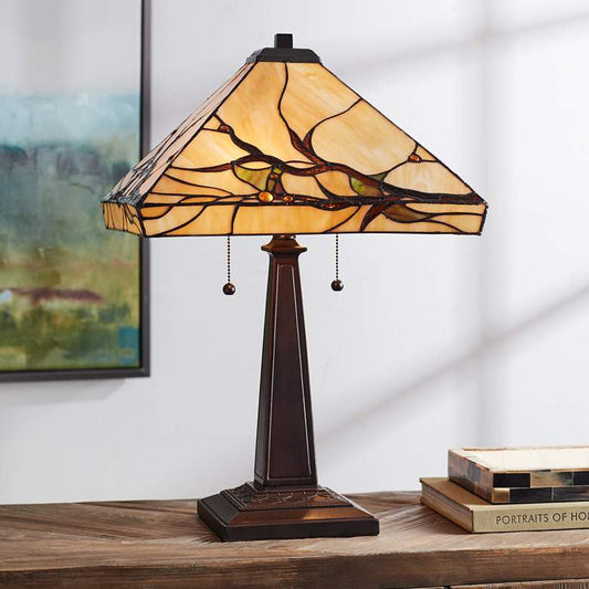 Lamps Plus Robert Louis Tiffany Budding Branch 24" Tiffany-Style Glass Table Lamp
