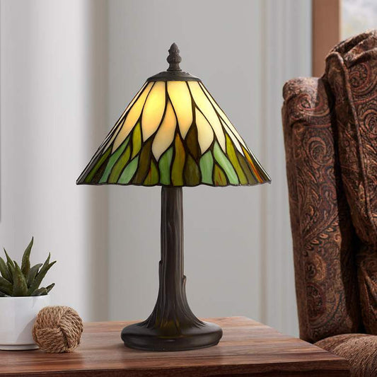 Lamps Plus Robert Louis Tiffany Foglia 14 1/2" High Glass Shade Accent Table Lamp