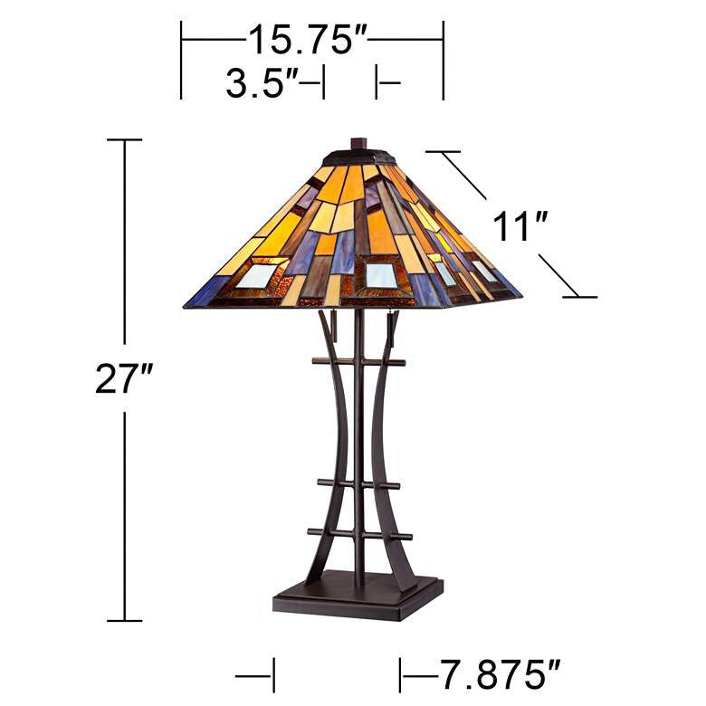 Lamps Plus Robert Louis Tiffany Iron Base Art Glass Tiffany-Style Table Lamp