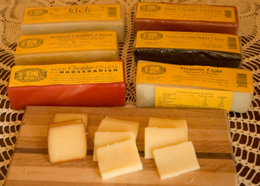 Sugarbush Farm 6-Half Pound Cheese Bars "Most Popular Assortment"