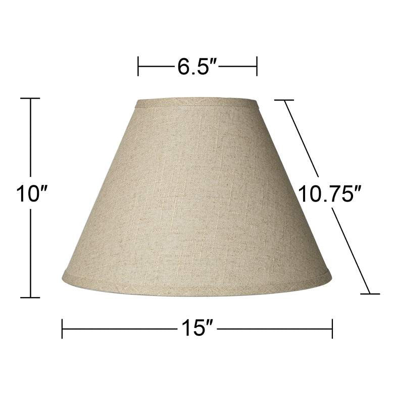 Lamps Plus Springcrest Fine Burlap Empire Shade 6.5x15x10.75 (Spider)