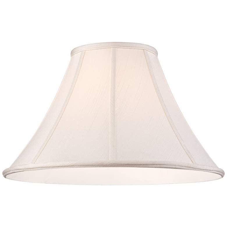 Lamps Plus Springcrest Off-White Shantung Lamp Shade 7x18x10.5 (Spider)