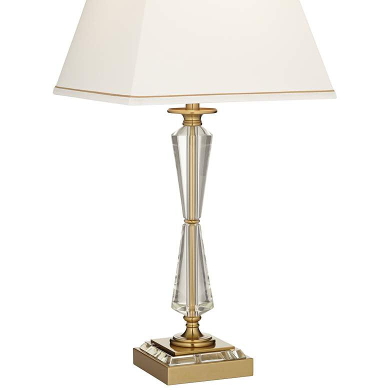 Lamps Plus Stiffel Heath 31 5/8" Luxe Gold and Crystal USB Table Lamp