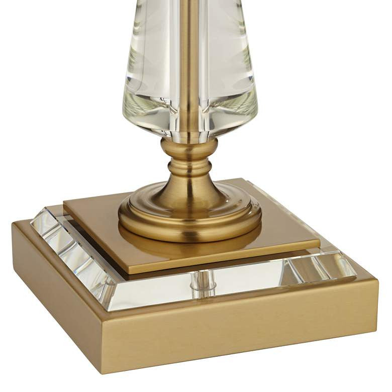 Lamps Plus Stiffel Heath 31 5/8" Luxe Gold and Crystal USB Table Lamp